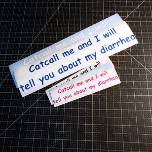 Catcall Me And I Will Tell You About My Diarrhea vinyl decal