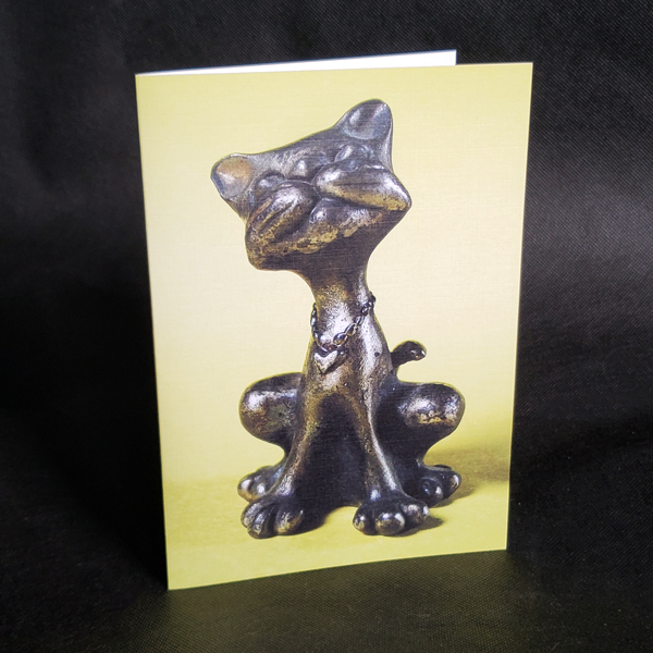 Bronze Cat greeting card