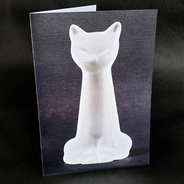 Frosted Glass Cat greeting card