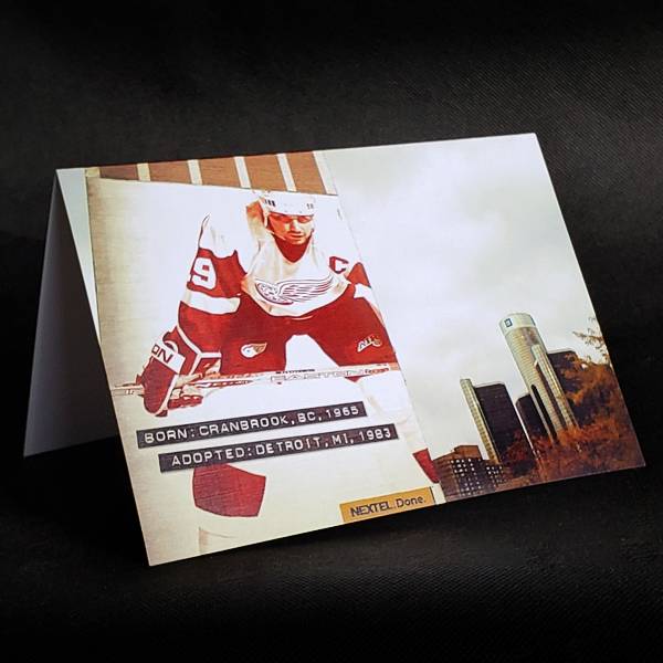 Steve Yzerman Mural greeting card